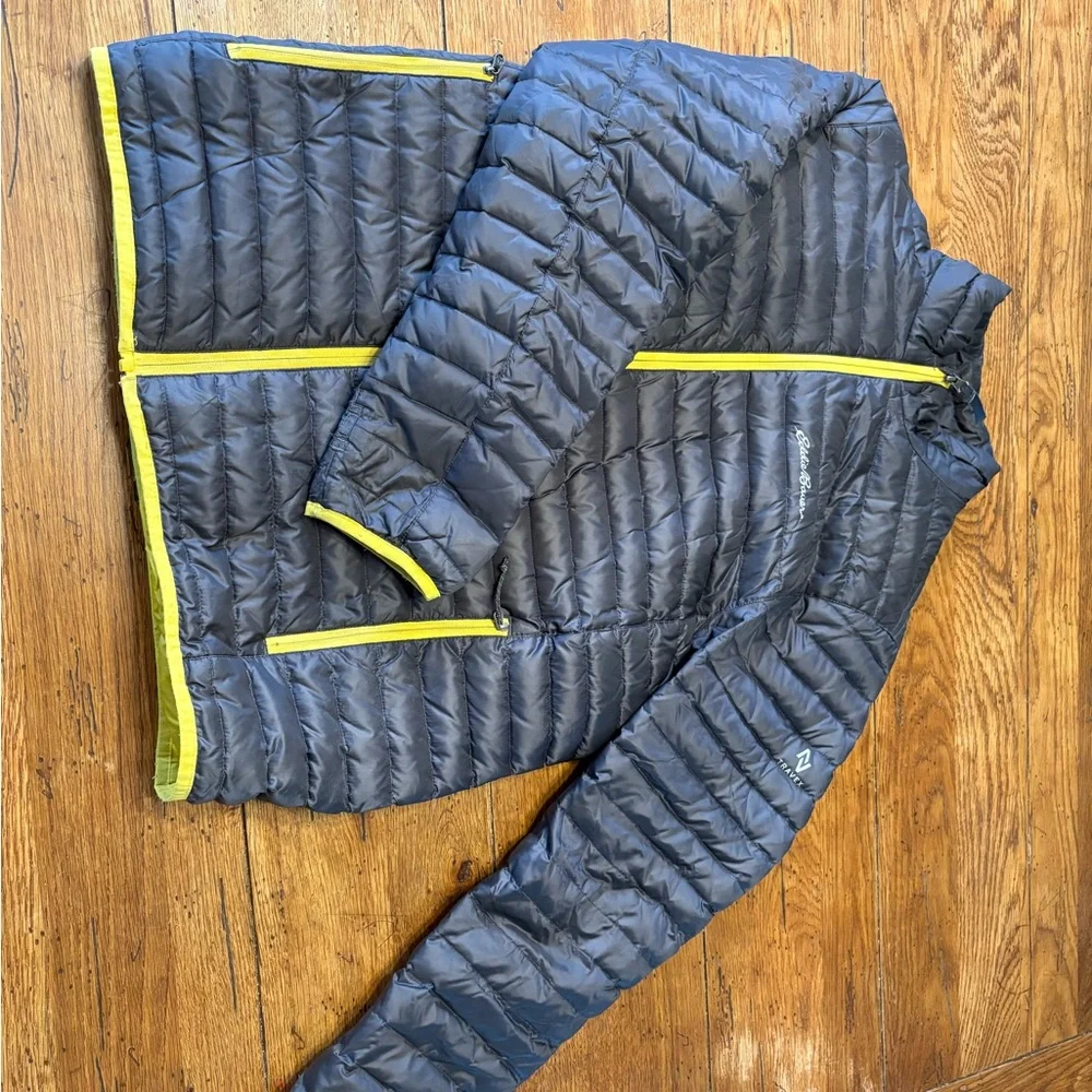 Eddie Bauer Men's Gray Travex EB700 Down lightweight Puffer Gorp Core Jacket M - Picture 9 of 11